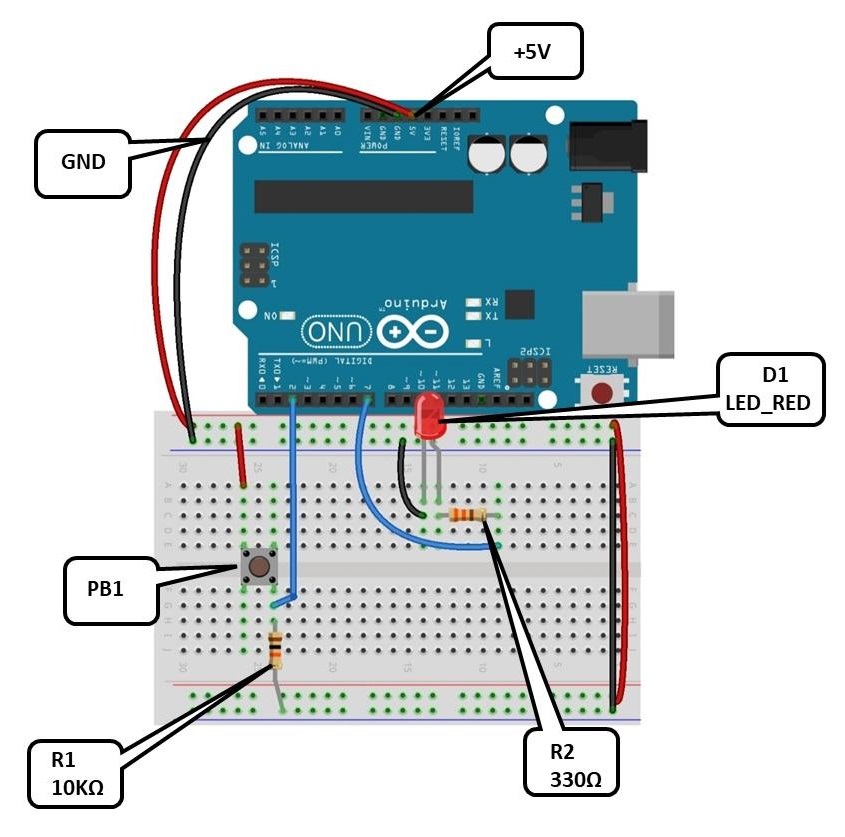 Wiring diagram for message simulator project