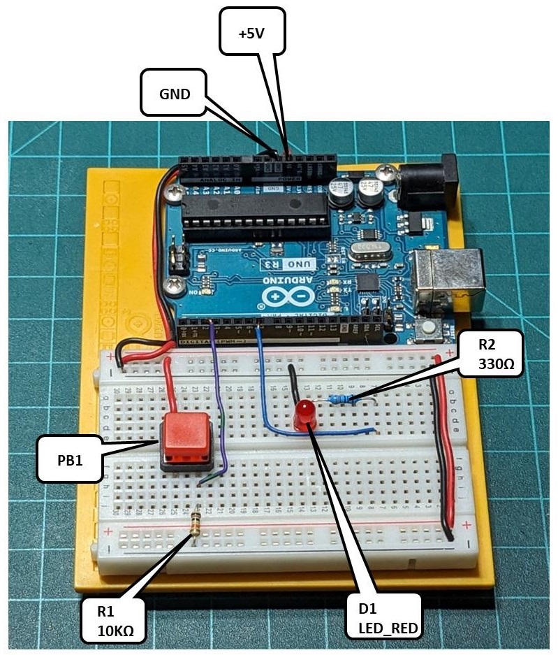 Actual photo of Arduino PLC wiring diagram