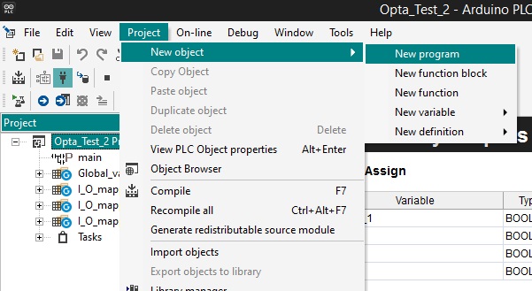 Creating the new ladder diagram (LD) program.