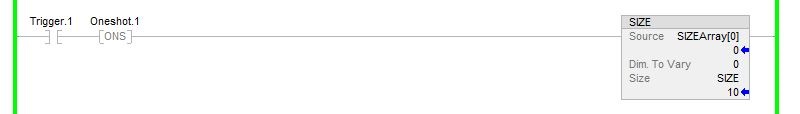 Implemenation of a size instruction in logic