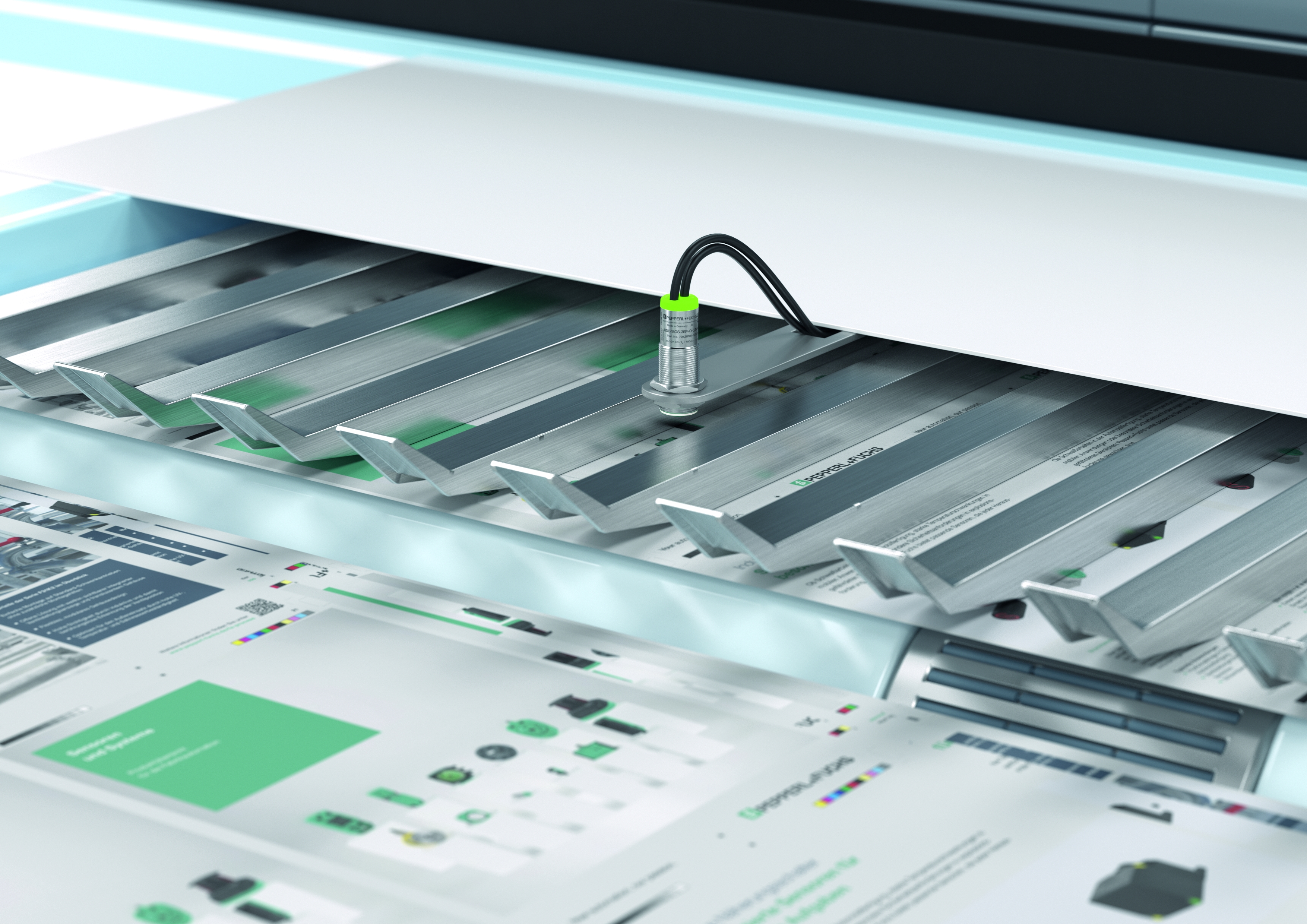 Pepperl+Fuchs M18 layer detection sensor and M30 layer detection sensor at Hannover Messe 2023