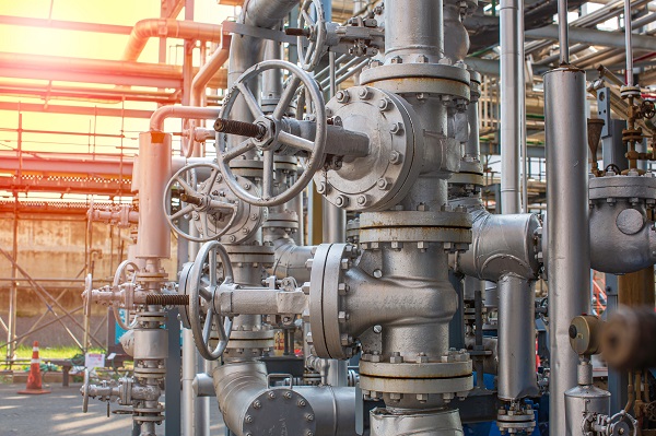 Control valves in a process industry