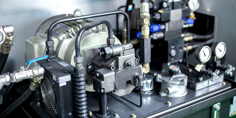 Hydraulic power unit: reservoir, pump, and regulator