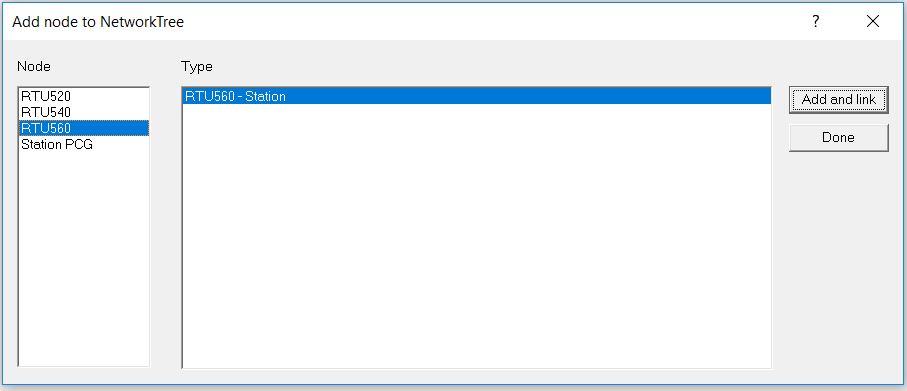 add node to network tree