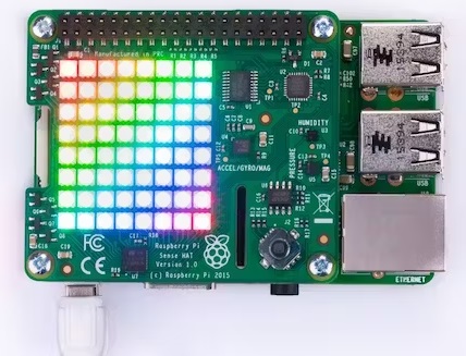 Raspberry Pi Sense HAT with the RGB LEDs