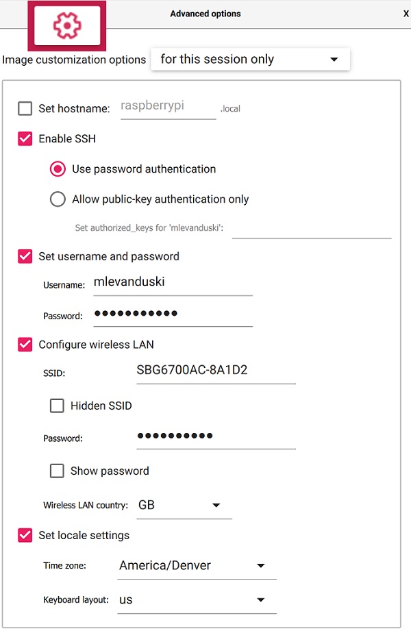 Advanced imager options