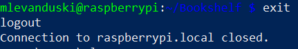 Exiting an SSH login session