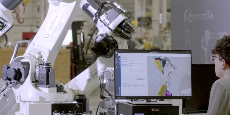 Realtime Robotics software controlling robotic arm
