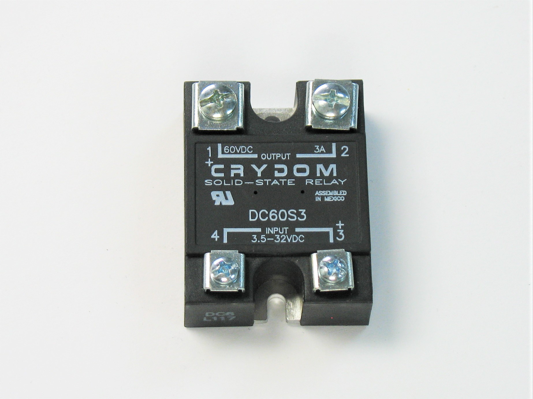 A typical solid state relay, or SSR for a DC load circuit
