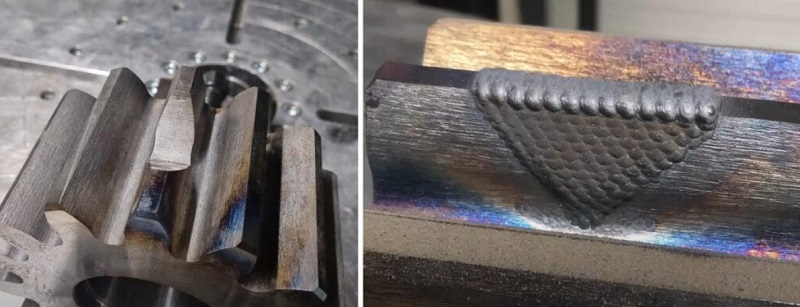 Before and after a gear repair