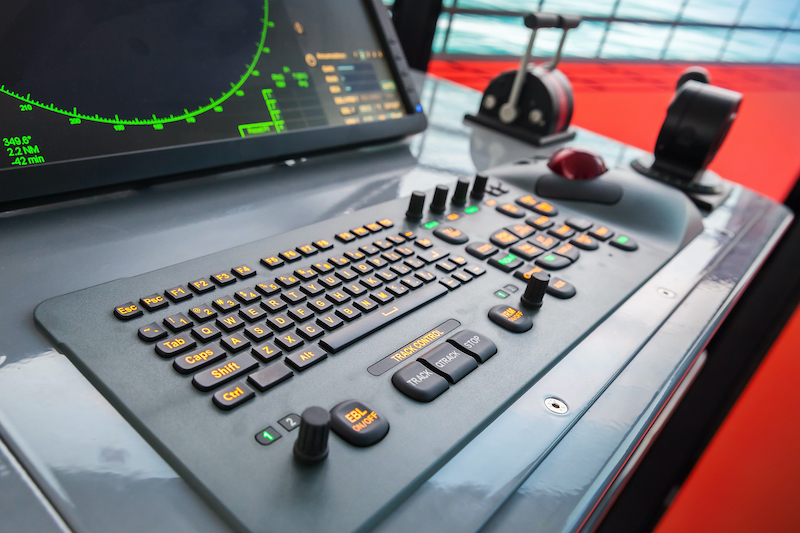 control panel on ship 