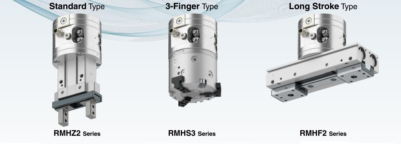 The new RMH grippers come in three styles. 