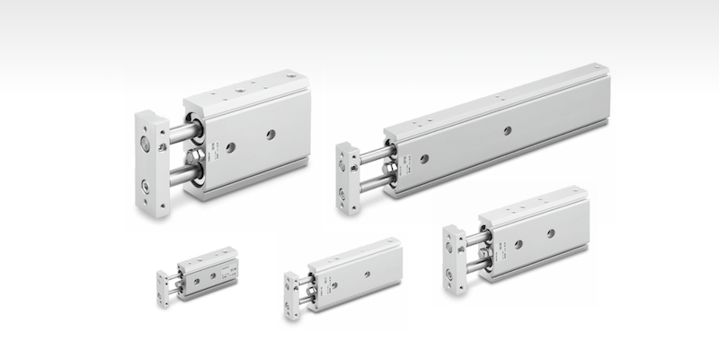 SMC's CXS2 series of dual rod pneumatic cylinder actuators