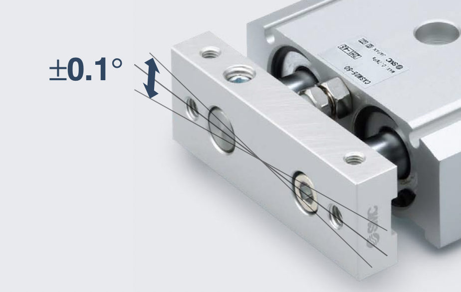 The CXS2's non-rotating accuracy of +- 0.1° keeps any tooling or feature mounted to the actuator from rotating