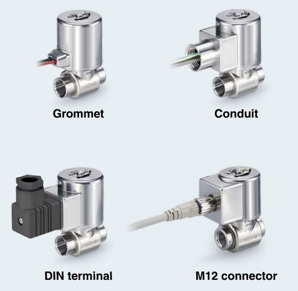 Valve electrical connection styles