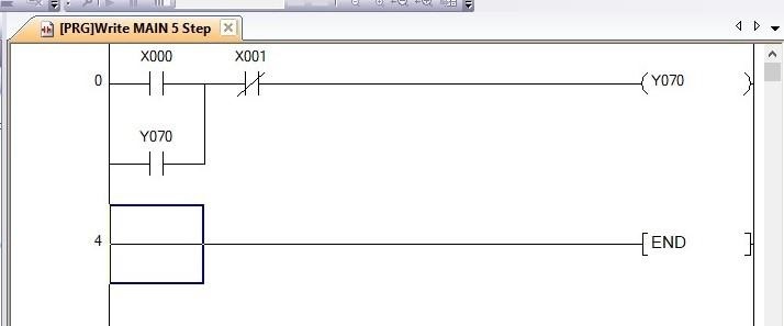 Latching ladder logic program