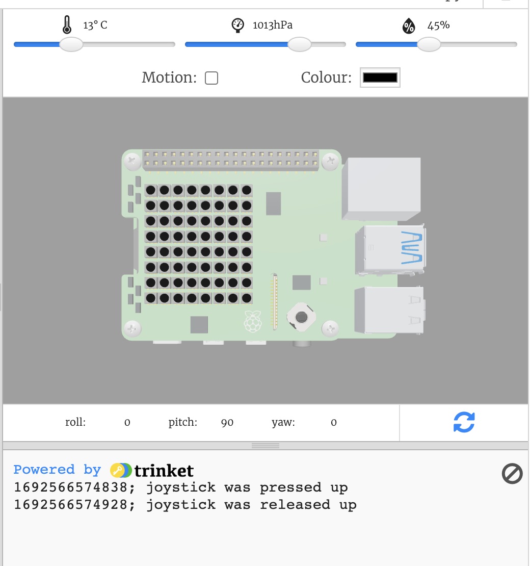 Emulator event output with a loop