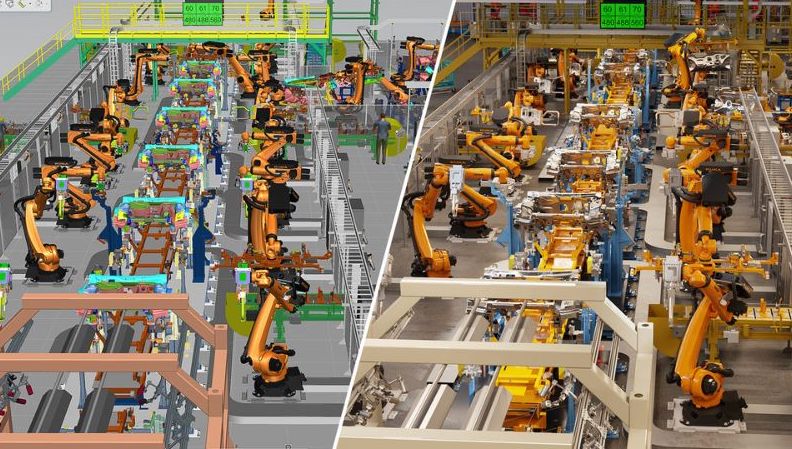 Digital twin digital representation of a physical factory