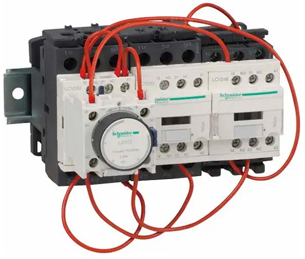 A factory-made star-delta starter (a wye delta starter or y delta starter)