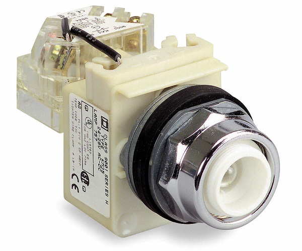Illuminated button housing