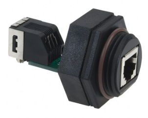 Example of an IP67-rated Ethernet connector from TE Connectivity