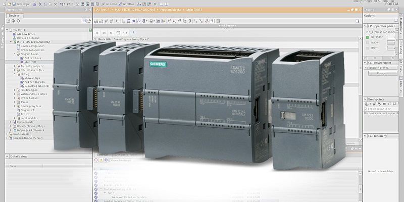 Siemens S7-1200 PLC contains built-in I/O points but can be expanded with different modules