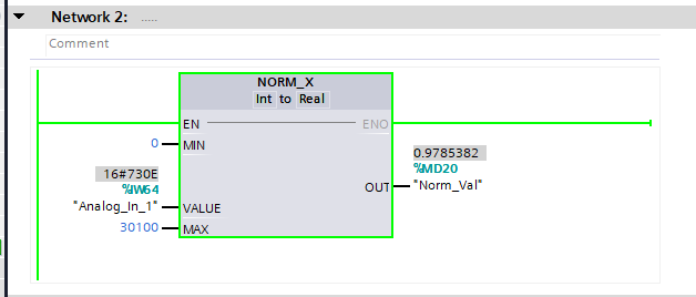 NORM_X serves to normalize a value into a 0-1 decimal value.