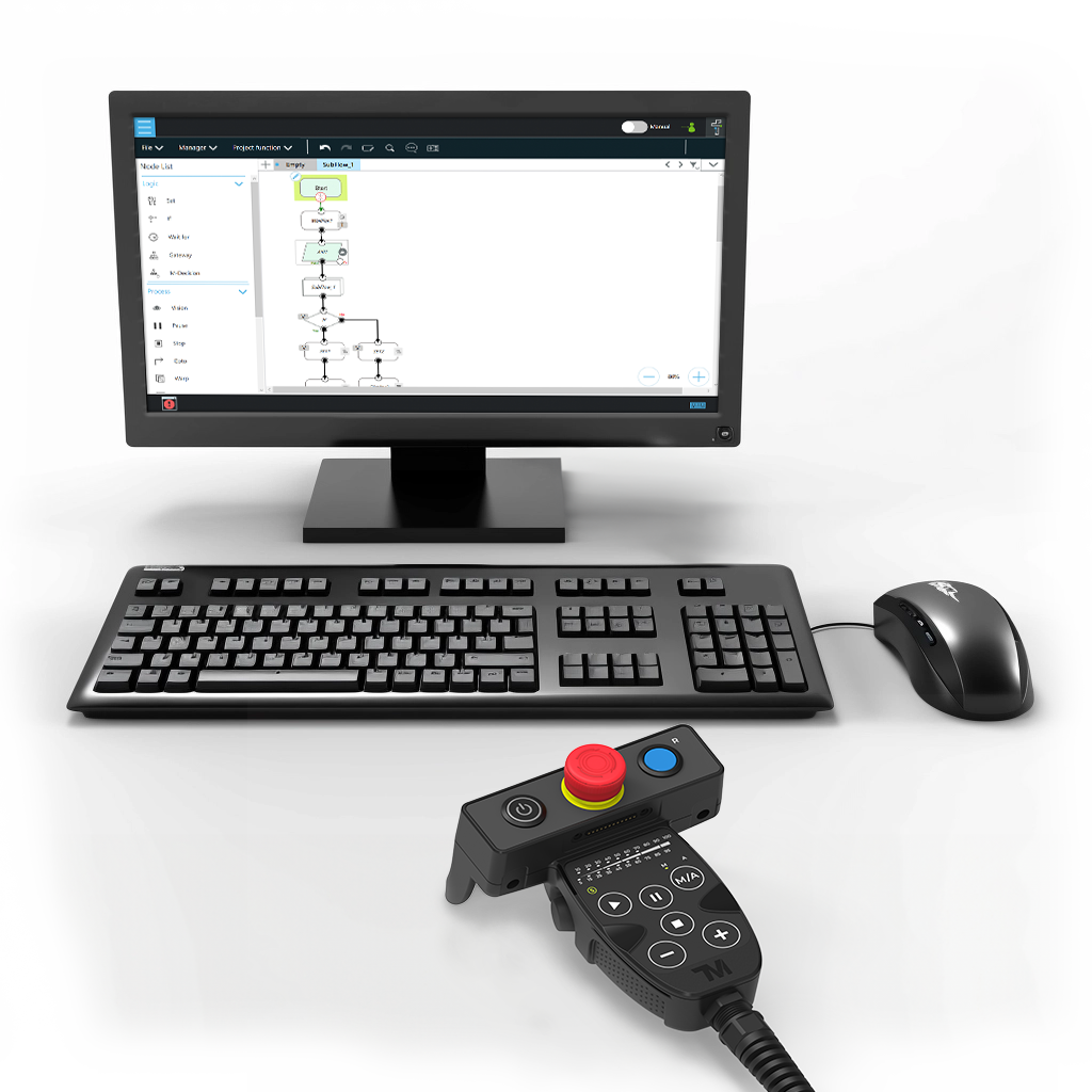 The new Robot Stick from Techman Robot can help increase on-site user cobot control