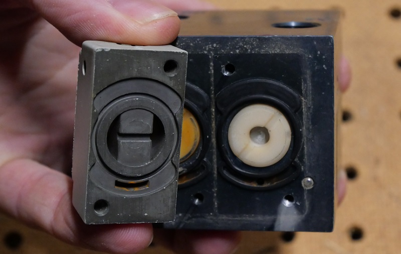Valve stem inlet reversed