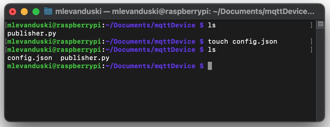 Creation of a config file