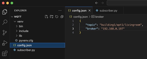Updating the local json file with the correct IP address