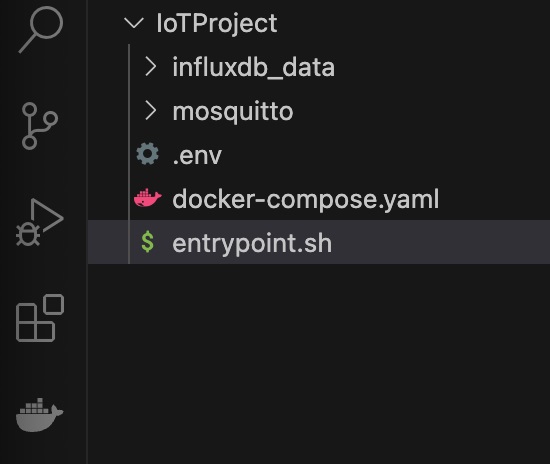 New project file structure with influxDB