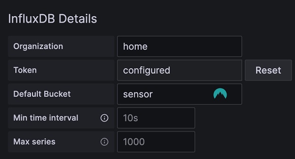InfluxDB variable properties