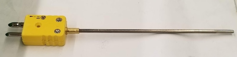 thermocouple with standard thermocouple connector