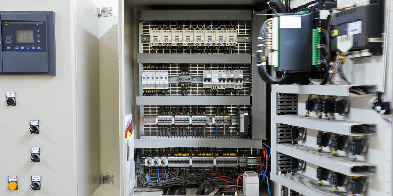 A UPS keeps voltages constant within control panels when there are fluctuations from the main power source.