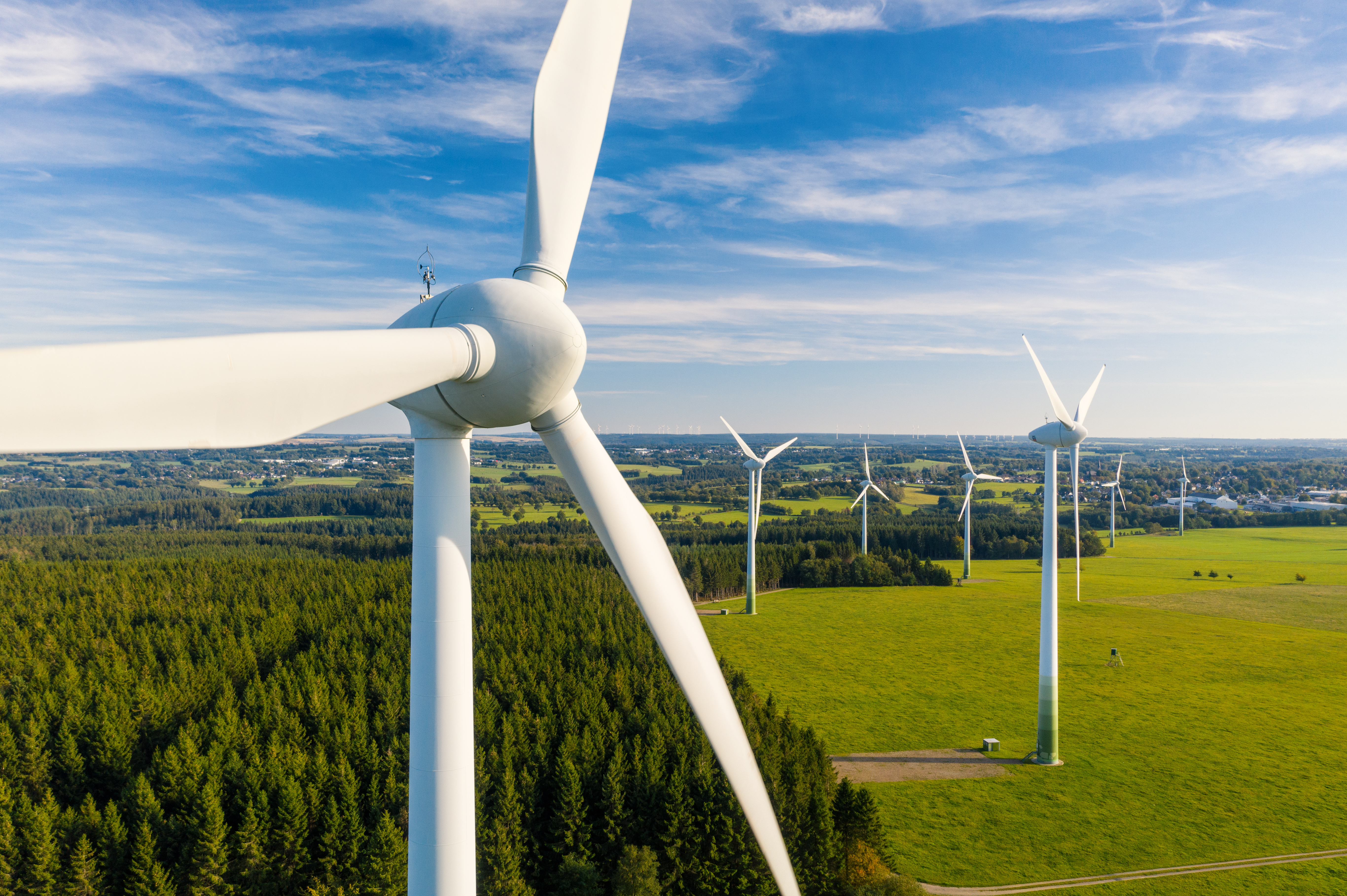 windmills convert airflow into energy using turbines