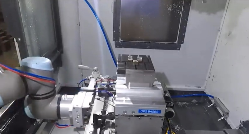 Robot releasing work piece