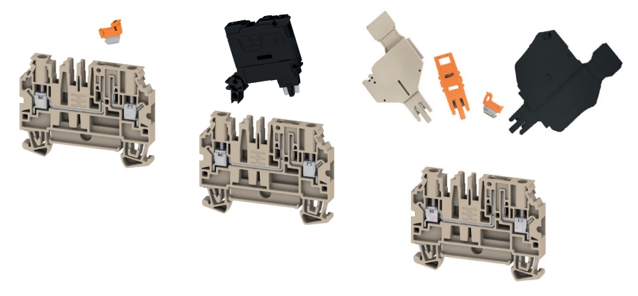 Continuity, disconnect, and fuse-holding add-ons