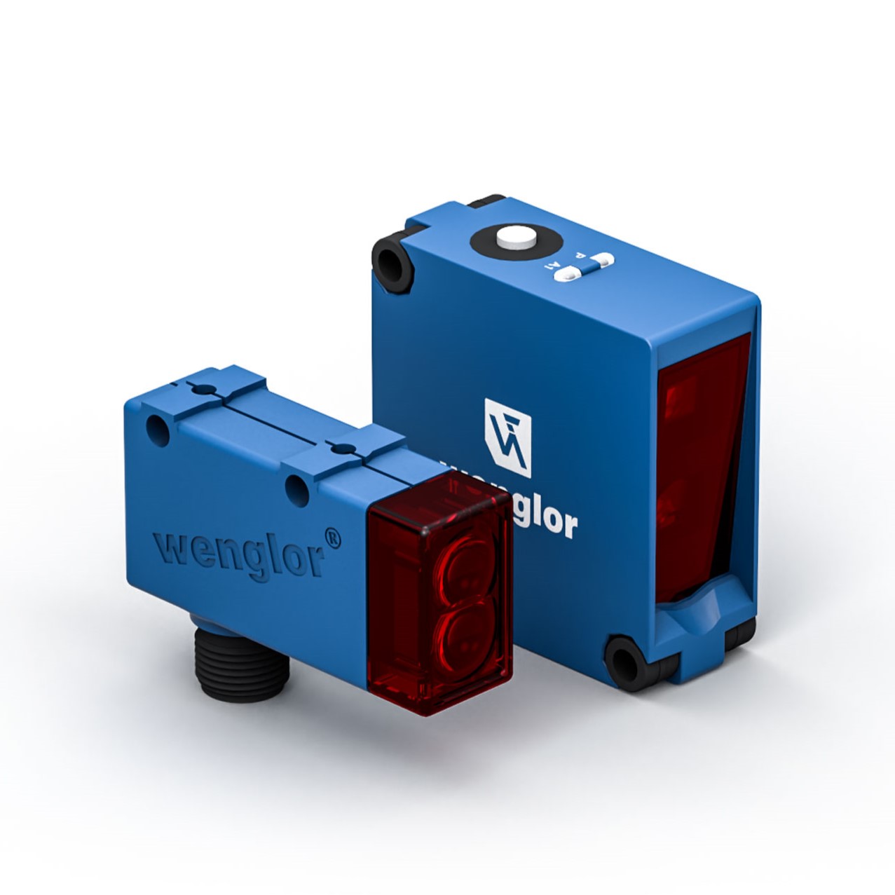 Wenglor P1PM reflex light barrier has four available varients for teaching on static or moving backgrounds and with a PNP switching output or an NPN switching output