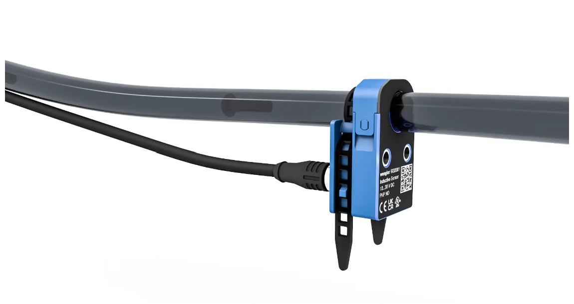 Wenglor’s new inductive ring sensors offer a single power/data cable that can be run parallel to the feeding tube on installation. 