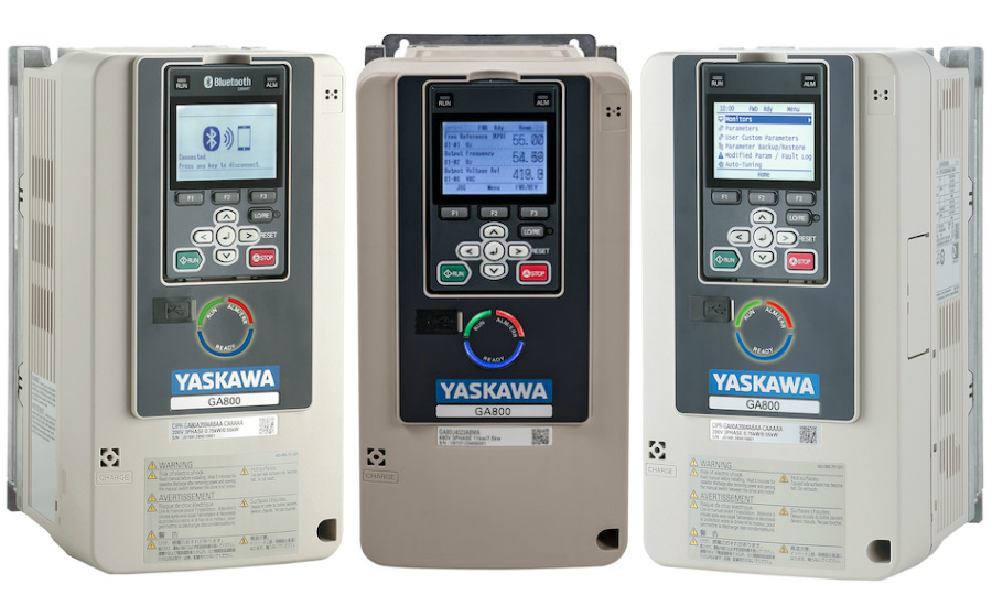 Three angles and screens of the Yaskawa GA800