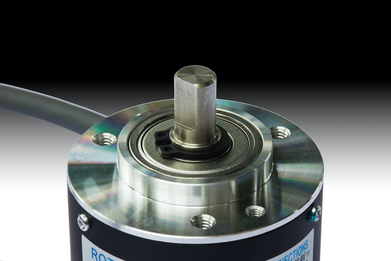 Closeup of a rotary encoder