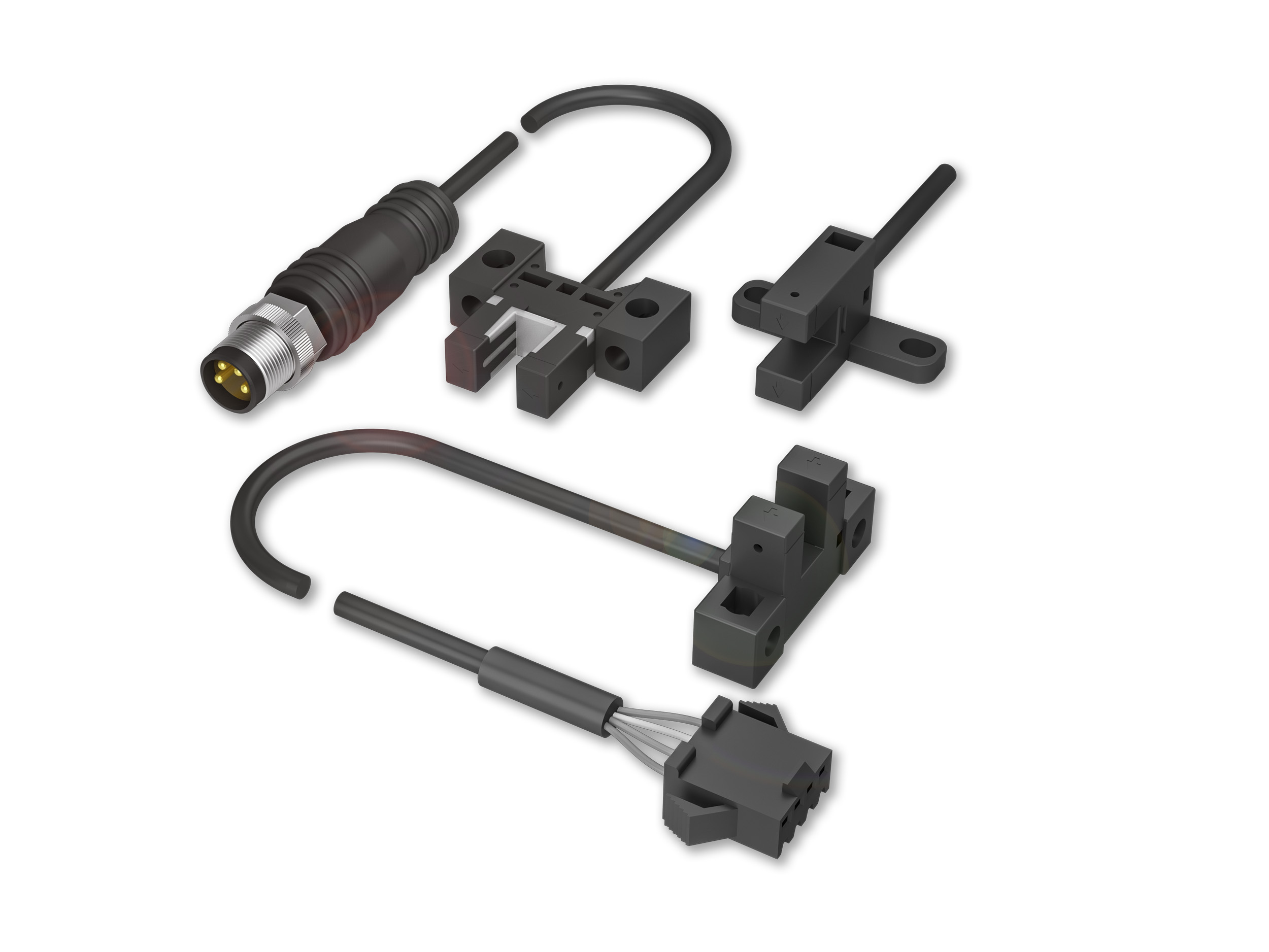 Balluff mini fork sensors in six different mounting configurations