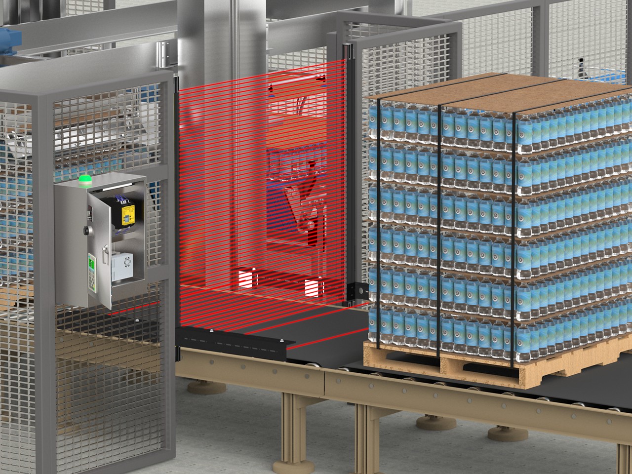 safety light curtains eliminate manual gate operation to increase efficiency