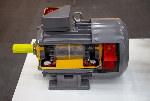 cutaway of three-phase motor