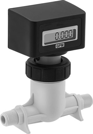 GPM meter, or flow totalizer with digital display
