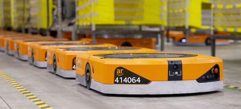 Amazon automated warehouse robots