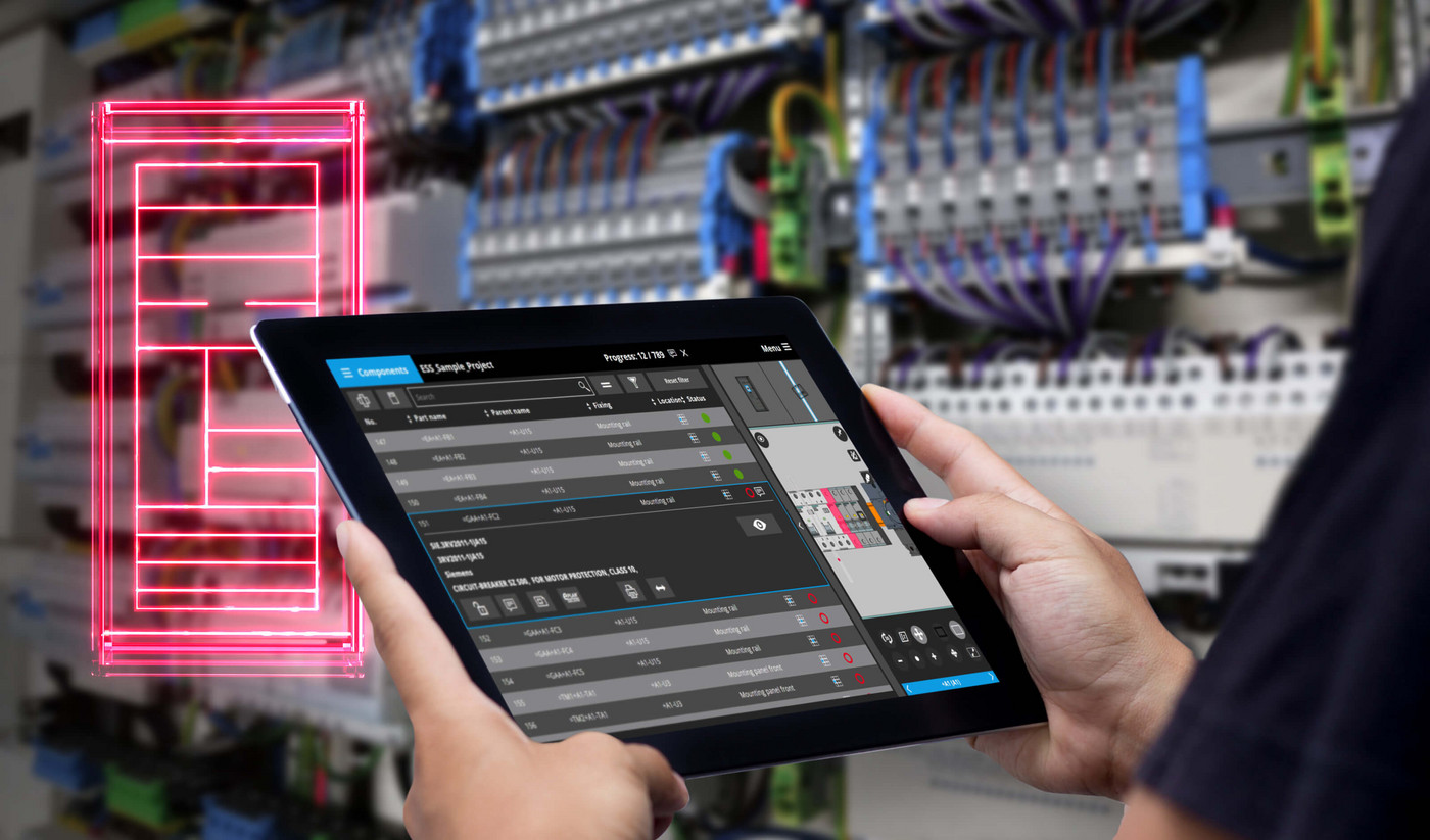EPLAN Smart Mounting for digital twinning and assembly of mechanical and electromechanical components of control cabinent