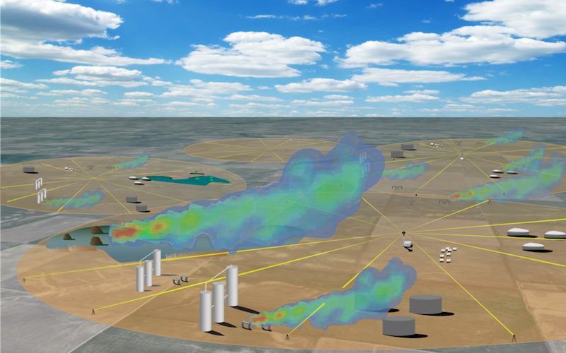 gas field methane leak detection