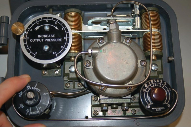 Front of Fisher MultiTrol a real pneumatic controller